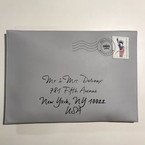 NEVER WORN DELVAUX ENVELOPE CLUTCH!